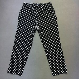 Lands End Black & White Polka Dot Capri Pants Women’s Size 6